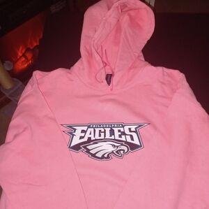 Philadelphia Eagles Woman's Hoodie Size XL Pink Extra Large
